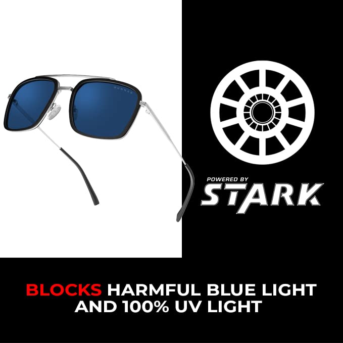 GUNNAR - Stark Industries Edition Blue Light Sunglasses - Blocks 90% Blue Light - Sun Tint