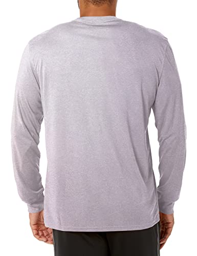 Ultra Game -NBA Men's Active Long Sleeve Pullover T-Shirt Heather Gray Small