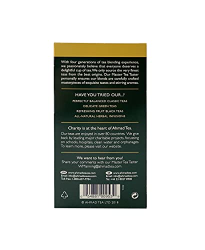 Ahmad Tea Black Tea, Apricot Sunrise Teabags, 20 ct (Pack of 6) - Caffeinated and Sugar-Free