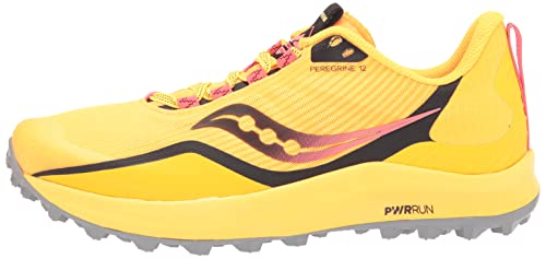 Saucony Women's Peregrine 12 Running Shoe, VIZIGLD/VIZIRED, 9