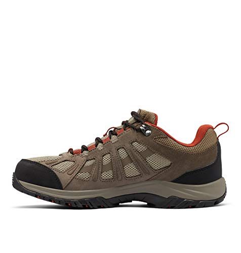 Columbia Men's Redmond III Waterproof Hiking Shoe, Pebble/Dark Sienna, 12