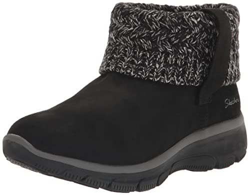 Skechers Women's Easy Going-Cozy Weather Ankle Boot, Black, 9