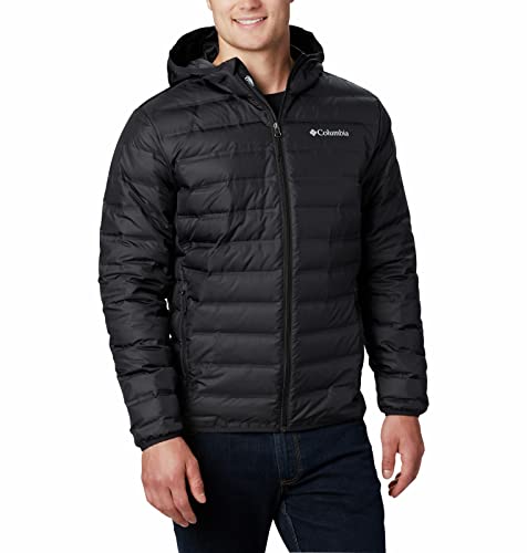 Columbia Men's Lake 22 Down Hooded Jacket, Black, Small
