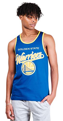 Ultra Game NBA Golden State Warriors Mens Jersey Tank Top Mesh Sleeveless Muscle T-Shirt, Team Color, X-Large
