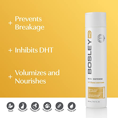 BosleyMD BosDefense Volumizing Conditioner for Light Thinning Hair, Color-Treated 10.1 Ounce