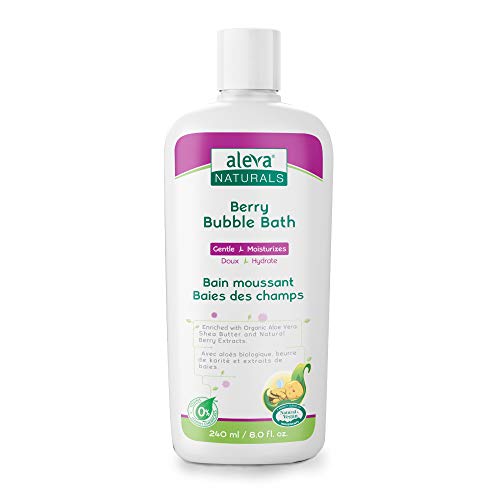 Aleva Naturals Bubble Bath | Long Lasting Moisture for Sensitive Skin | Made with Natural and Organic Ingredients with Fresh Berry Scent | for Newborn Babies and Toddlers - 8 Fl Oz