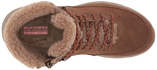 Skechers Women's Glacial Ultra-Woodlands Fashion Boot, Brown, 7.5
