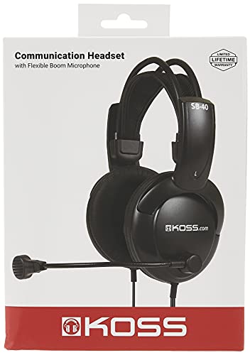 Koss SB40 Computer Headset with Microphone, Black