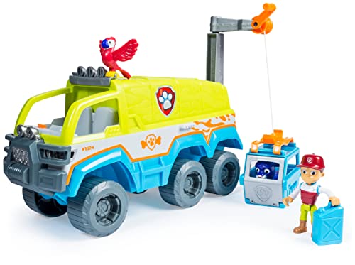Paw Patrol Jungle Rescue PAW-Terrain Vehicle with Ryder and Animal Action Figures and Lights and Sounds (Amazon Exclusive) Kids Toys for Ages 3 and up
