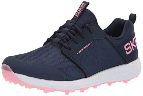 Skechers Women's Max Golf Shoe, Navy/Pink Sport, 5.5