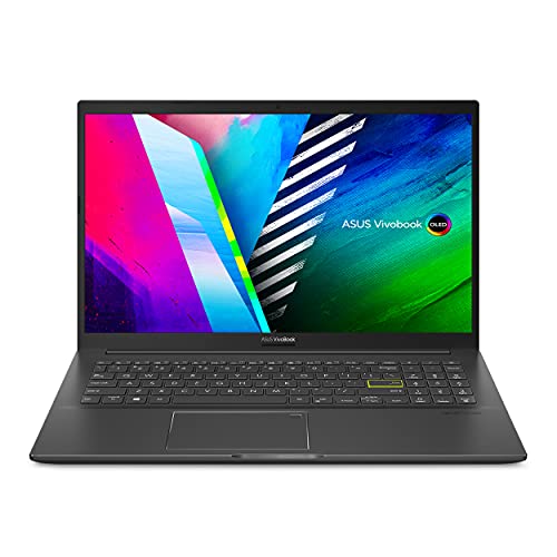 ASUS VivoBook 15 OLED K513 Laptop, 15.6 OLED Display, Intel i5-1135G7 CPU, Intel Iris Xe Graphics, 12GB RAM, 512GB PCIe SSD, Windows 11 Home, Indie Black, K513EA-AH54