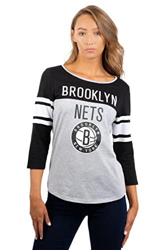 Ultra Game NBA Brooklyn Nets Womens Sleepwear Super Soft Hacci Pajama Loungewear Pants, Heather Gray, X-Large