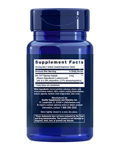 Life Extension Menopause 731 - Natural Supplement for Women Health - Menopause Relief Support Including Hot Flashes, Night Sweats and Mood Swings - Gluten Free, Non-GMO, Vegetarian - 30 Tablet