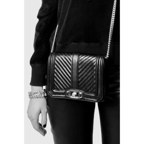 Rebecca Minkoff Chevron Love Quilted Crossbody Bag for Women – Versatile Women’s Crossbody Purse, Quality Leather Handbag for Women, Quilted Shoulder Bag, Chain Purse