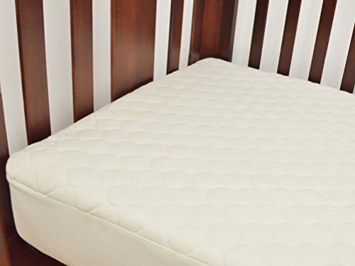 American Baby Company Waterproof Quilted Crib and Toddler Size Fitted Mattress Cover made with Organic Cotton Top Layer, Natural Color