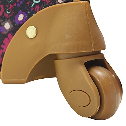 Steve Madden Designer 15 Inch Carry on Suitcase- Small Weekender Overnight Business Travel Luggage- Lightweight 2- Rolling Spinner Wheels Under Seat Bag for Women (Dark Purple)