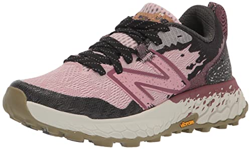 New Balance Women's Fresh Foam X Hierro V7 Trail Running Shoe, Stone Pink/Blacktop/Washed Burgundy, 6.5 Wide