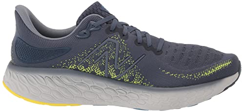 New Balance Men's Fresh Foam X 1080 V12 Running Shoe, Vintage Indigo/Cosmic Pineapple/Arctic Grey, 10