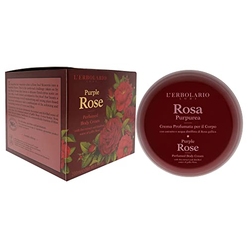 LErbolario Purple Rose Perfume Body Cream For Women 6.7 oz Cream