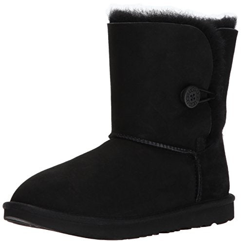 UGG unisex child Bailey Button Ii Boot, Black, 2 Little Kid US