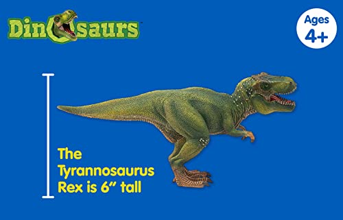 Schleich Dinosaurs, Dinosaur Toy, Dinosaur Toys for Boys and Girls 4-12 years old, Tyrannosaurus Rex, Green, 11.2' x 5.6' x 3.8'
