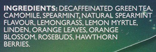 Twinings Nightly Calm Green Tea, 20 Count Pack of 6, Individually Wrapped Tea Bags, Spearmint and Lemongrass, Decaffeinated