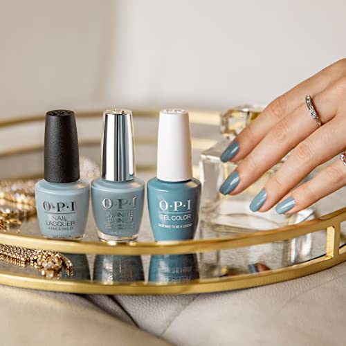OPI Infinite Shine 2 Long-Wear Lacquer, Destined to be a Legend, Blue Long-Lasting Nail Polish, Hollywood Collection, 0.5 fl oz