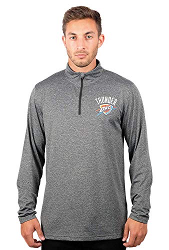 Ultra Game NBA Men's Quarter Zip Long Sleeve Pullover T-Shirt