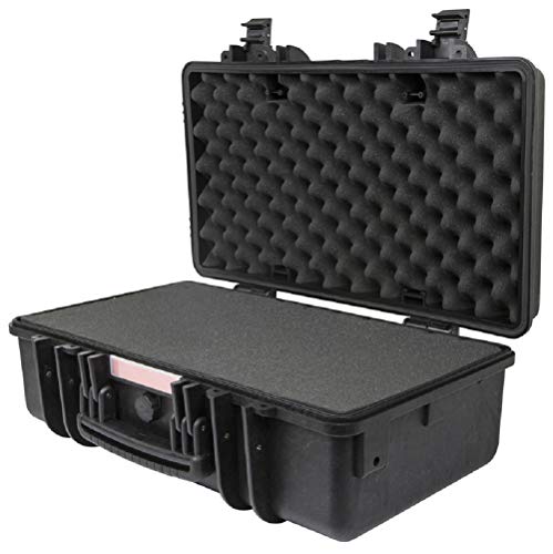 Monoprice Weatherproof Hard Case - 22 x 14 x 8 Inches - With Customizable Foam, IP67, Shockproof, Name Plate, Black