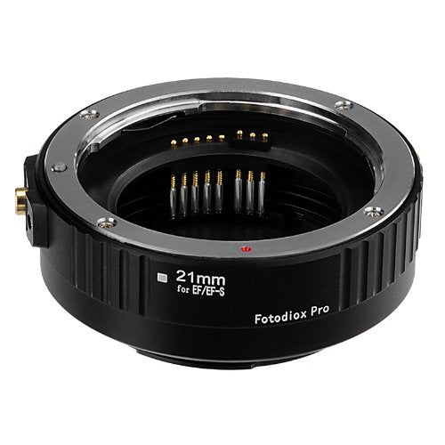 Fotodiox Pro Auto Macro Extension Tube, 21mm Section - for Canon EOS EF/EF-s Lenses for Extreme Close-up with Autofocus and Auto-Exposure