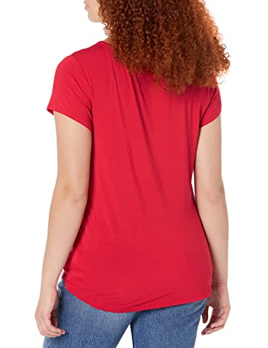 Ultra Game NBA Washington Wizards Womens Box Out Varsity Stripe Tee Shirt, Team Color, Large