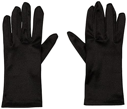 Leg Avenue Women's Satin Wrist Length Gloves, Black, One Size