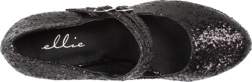 Ellie Shoes Women's 421-Jane-G Maryjane Pump,Black Glitter,11 M US