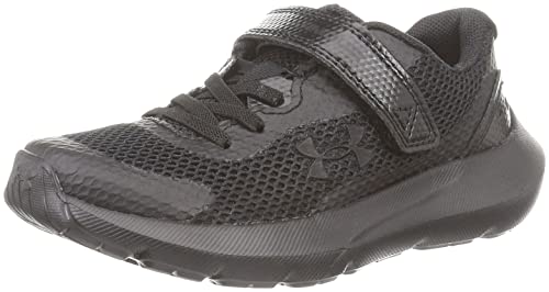 Under Armour Boy's Surge 3 Alternate Closure Running Shoe, Black (002)/Black, 12.5 Little Kid