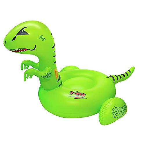 SWIMLINE ORIGINAL 90624 Giant Inflatable T-Rex Dinosaur Pool Float Floatie Ride-On Lounge W/ Stable Legs Wings Large Rideable Blow Up Summer Beach Swimming Party Lounge Big Raft Decoration Toys Kids