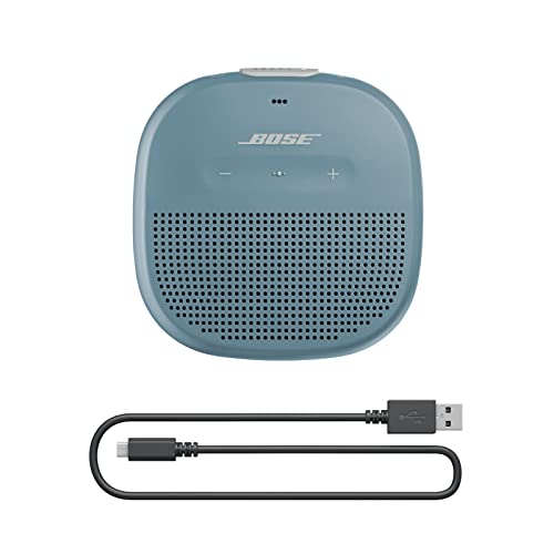 Bose SoundLink Micro Bluetooth Speaker: Small Portable Waterproof Speaker with Microphone, Stone Blue