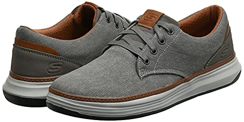 Skechers mens Skechers Men s Moreno Canvas Oxford Shoe, Beige (Tpe 578), 12 US