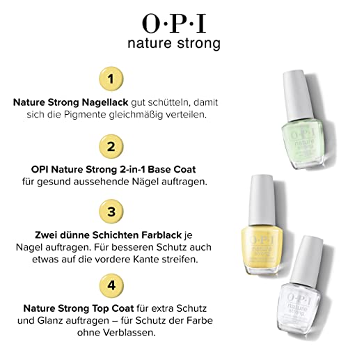 OPI Nature Strong Vegan Nail Polish, Make My Daisy, Yellow Nail Polish, Natural Origin, Cruelty-Free Nail Lacquer, 0.5 fl oz.