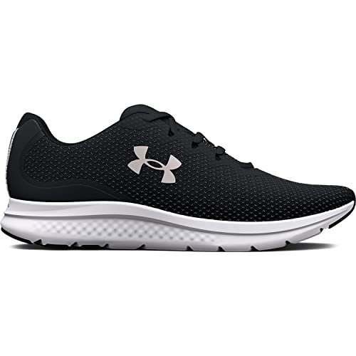 Under Armour Men's Charged Impulse 3 Running Shoe, (001) Black/Black/Metallic Silver, 12.5