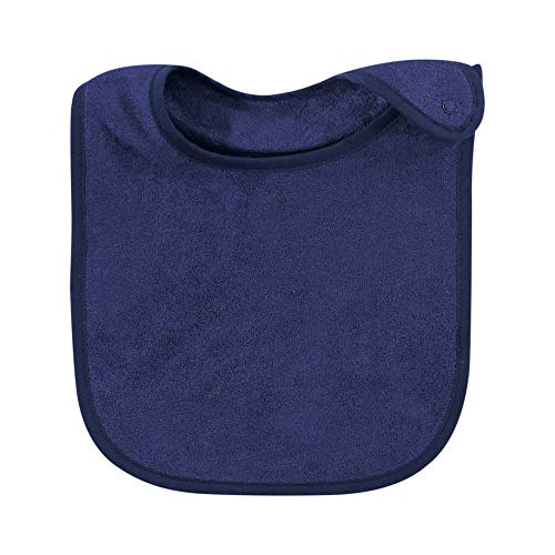 Hudson Baby Unisex Baby Rayon from Bamboo Terry Bibs, Denim Mint, One Size