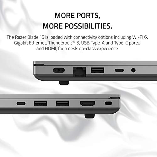 Razer Blade 15 Base Gaming Laptop 2020: Intel Core i7-10750H 6-Core, NVIDIA GeForce RTX 2070 Max-Q,15.6' 4K OLED,16GB RAM,512GB SSD, CNC Aluminum,Chroma RGB,Thunderbolt 3,Creator Ready, Mercury White
