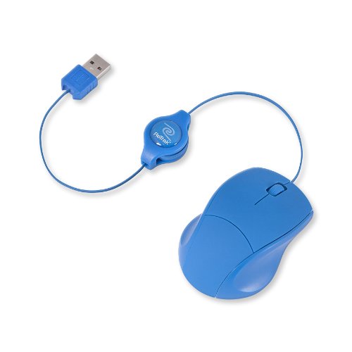 ReTrak Retractable Optical Mouse, Blue (ETMOUSEBU)