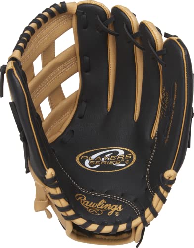 Rawlings Players Series Youth Tball/Baseball Glove (Ages 5-7) , Camel/Black, 11.5'