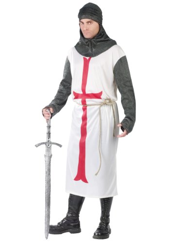 Fun World Men's Templar Knight Costume Standard White