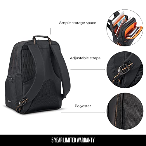 Solo New York UBN701-4 17.3 Inch Device Backpack, Black, 17.5 x 11.75 x 8