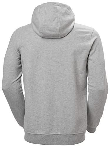 Helly Hansen Men's Standard HH Logo Full Zip Hoodie, 949 Grey Melange, Medium