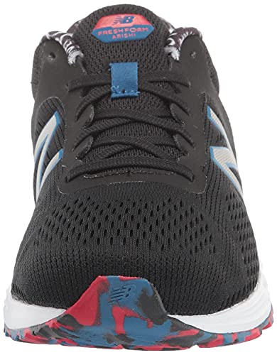 New Balance Kid's Fresh Foam Arishi V2 Lace-Up Running Shoe, Black/Oxygen Blue/Team Red, 4.5 M US Big Kid (8-12 Years)