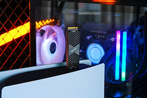 Lexar Professional 1TB NM800 PRO with Heatsink M.2 2280 PCIe Gen4x4 NVMe SSD, Read Speeds Up to 7500MB/s, for Gamers and Creators (LNM800P001T-RN8NG)