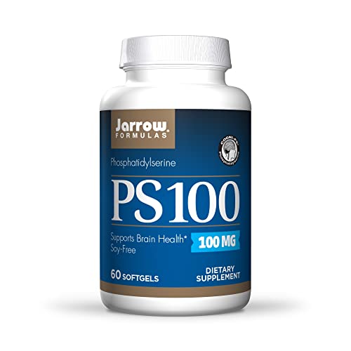 Jarrow Formulas 100 mg Phosphatidylserine (PS 100), Supports Brain Health, Soy Free, White, 60 Count