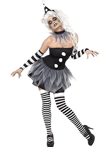 Smiffys - 34226 - Sinister Pierrot Halloween Costume - Size Small - US Dress Size - 6 / 8